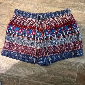 Bohemian printed shorts